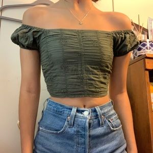 Aeropostale Off the Shoulder Crop Top